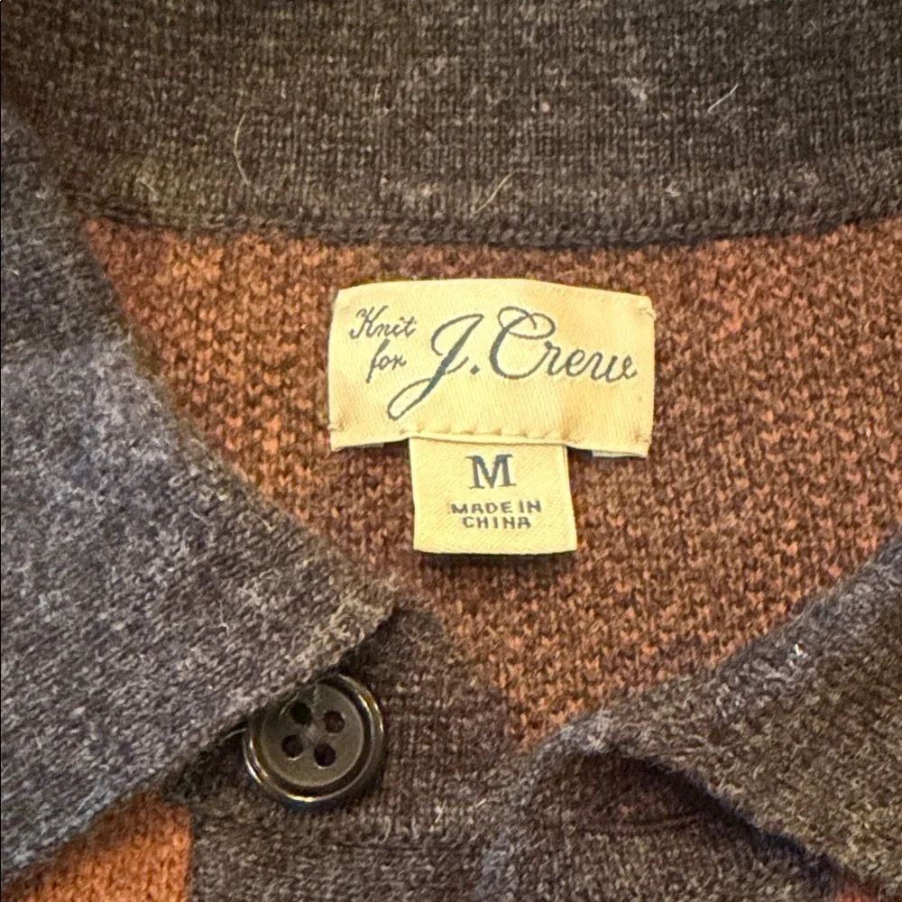 J. Crew Brown and Gray Knit Cardigan